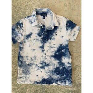 Polo Ralph Lauren Boys Size 6 Tie-Dye Cotton Poplin Button Up Shirt